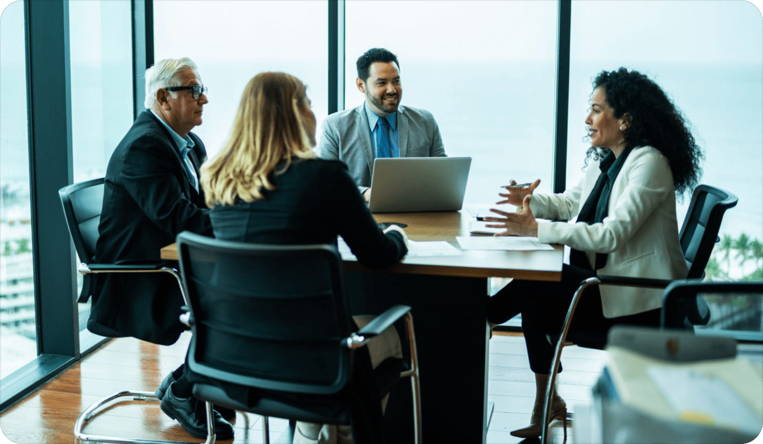 Business meeting in modern office