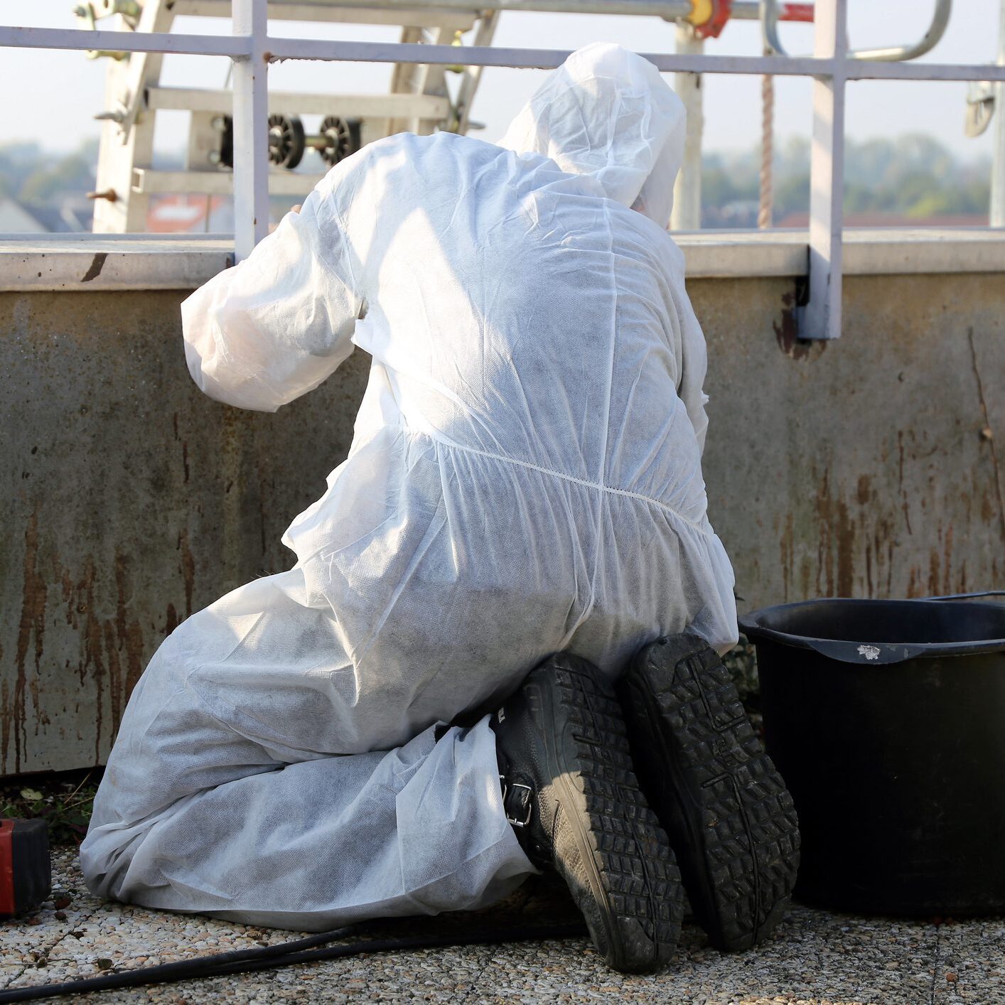Professional asbestos abatement